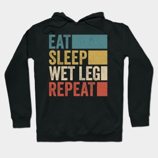 Funny Eat Sleep Wet Name Repeat Retro Vintage Hoodie